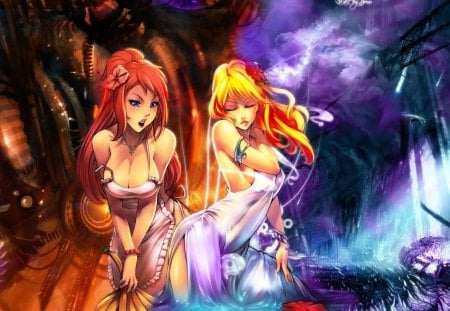 Devil/Angel Girls - girls, devil, anime, angel