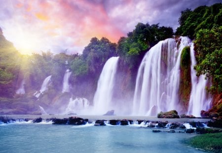 breathtaking - clouds, water, nature, waterfall, photography, beauty, sky