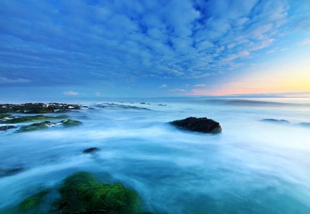 matching sky - nature, sky, beach, clouds