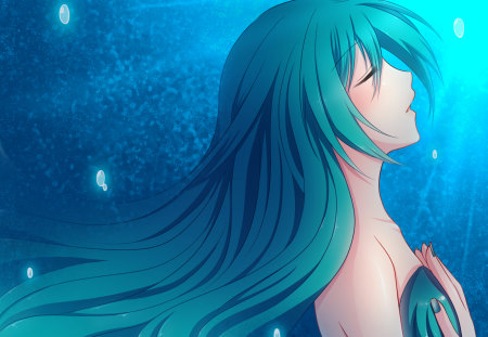 Hatsune Miku - pretty, artistic, night, light, stunning, nice, program, hot, beauty, virtual, cg, white, cute, aqua eyes, song, sexy, vocaloid, anime, blue, twintail, hatsune miku, stars, music, aqua, closed eyes, mermaid, art, fairy tale, sky, idol, clouds, anime girl, beautiful, singer, girl, cool, black, glow, miku, awesome, diva, digital, aqua hair, hatsune, vocaloids