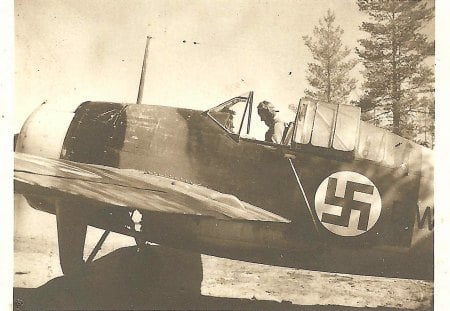 Brewster - bw, fighter, ww2, old