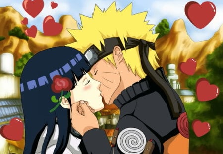 Naruhina - narut, kiss, hinata, love