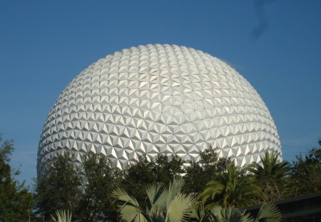 Amusement Parks at Epcot centre Florida - USA  - white, amusement parks, sky, epcot, blue, photography, green, centre