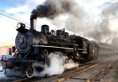 Steam Train - steam, coal, train, smoke