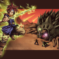 Chrono trigger: Batalla contra lavos.