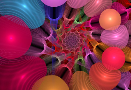 3D balloons - abstract, ballons, 3d, other