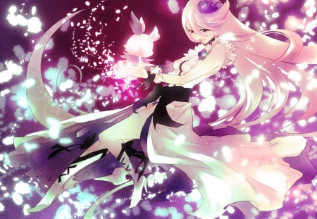 lovely anime - anime, purple, girl, cute, light