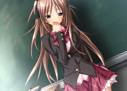 First day of School - girl, hot, game, blush, seifuku, cute, cg