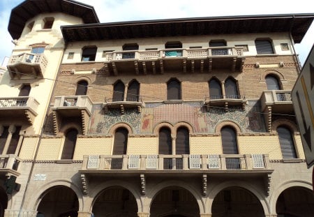 interesting building - flats, block, ancient, building