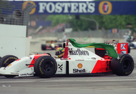 Ayrton Senna - formula 1, f1, honda, flag, mclaren, brazil