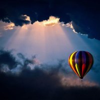 Balloon in Clouds