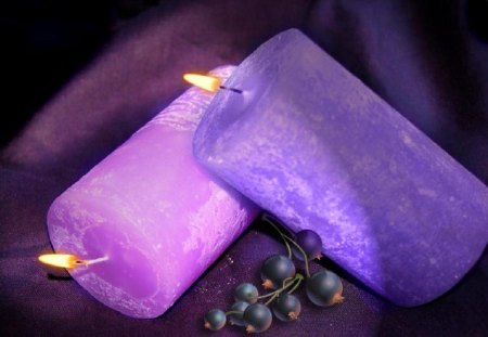 Purple - grapes, candles, lavender, purple