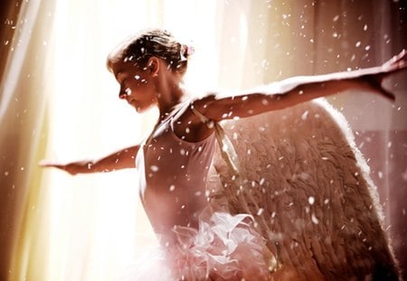 Angel Ballerina - woman, wings, angel, ballerina