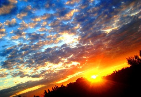 color sunset - clouds, sunset, nature, colors, sky