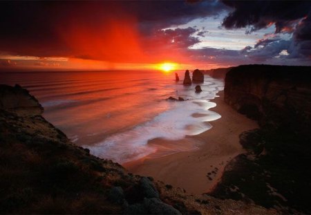 Sunset Beach - picture, beach, sunset, beautiful