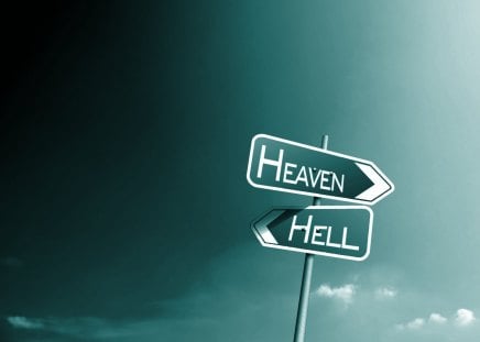 Your Choice - hell, plates, blue, heaven