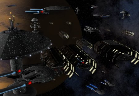 Antares Shipyard - star trek, sci-fi, ships, shipyard