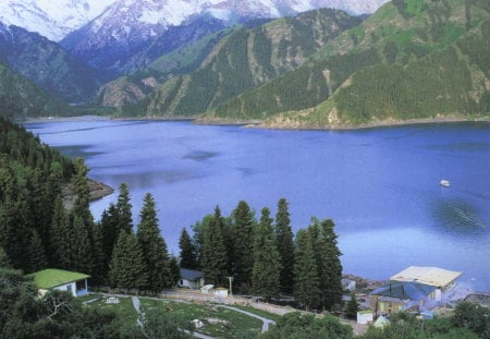 HEAVENLY LAKE - lake, trees, nature, heavenly