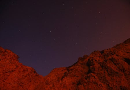 Stars.. - abstract, red, night, mountains, stars, sky