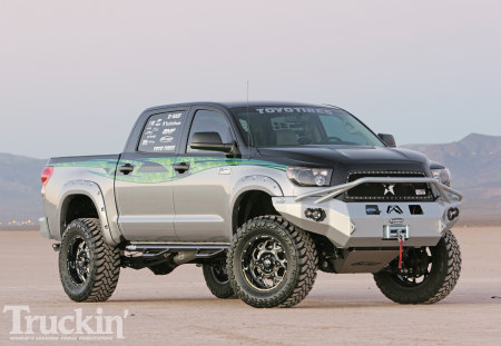 Tundra_4WD - silver, black, lifted, truck