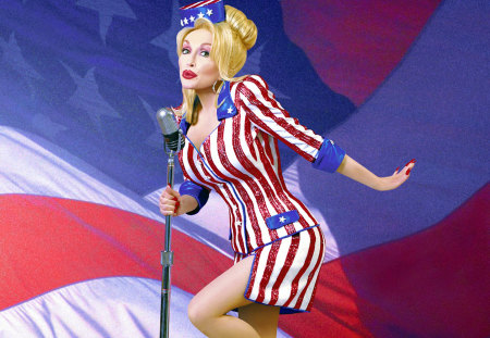 all america Dolly P - usa, country, woman, dolly parton