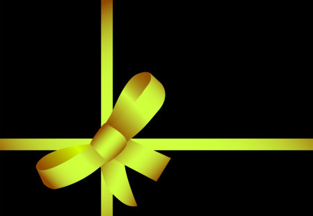 yellow bow - yellow, bow, black