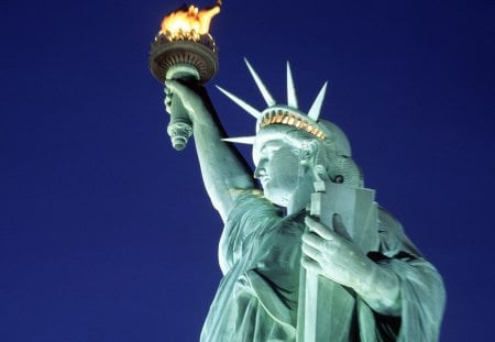 Statue of liberty - statue of liberty, new york, fire