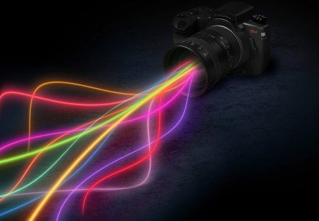 color rays - rays, colorful, color, photo camera