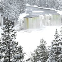 winter waterfall