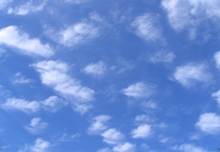 sky with wispy clouds - white, sky, blue, clouds