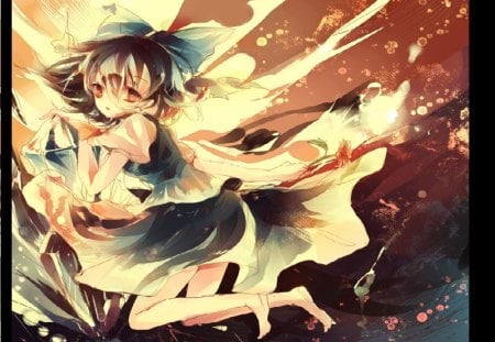 Cirno - icy fairy, angel, anime girl, cirno