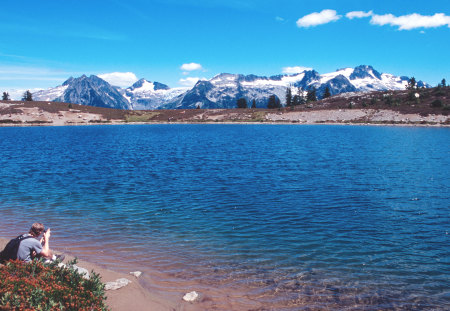 BLUE LAKE - nature, mountains, lake, blue