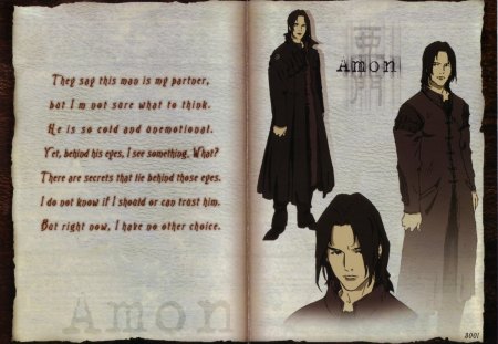 Amon - witch, hunter, strong, mysterious