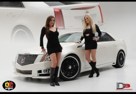 2009 Cadillac cts - 09, white, car, 05, 2011, model