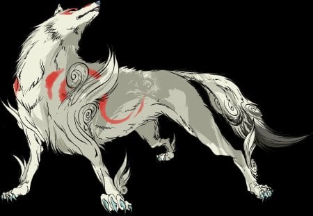 Okami - game, okami, red, fox