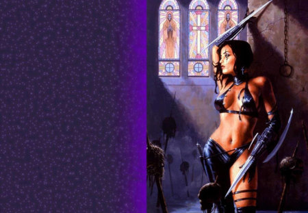 Warrior Babe - abstract, fantasy, warrior, sexy, other