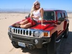 cute blonde with hummer