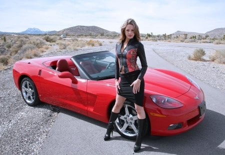 corvette and babe