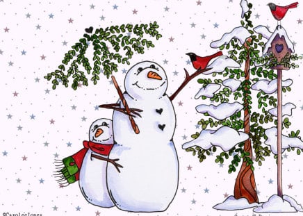 Tinkerbelles Meadow Dance - snowman, tink, tinkerbell, dance, snow, holiday, meadow, christmas