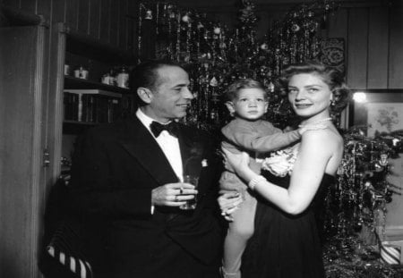 HUMPHREY BOGART & LAUREN BACALL AND SON STEPHEN - action, actors, movies, usa