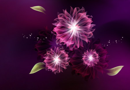 PURPLE DAISY ABSTRACTS - daisies, form, abstract, purple