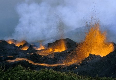 Volcano - fire, hot, volcano, lava