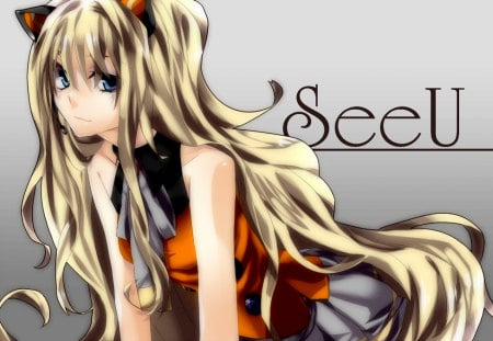 SeeU Vocaloid - vocaloid, music, korean, seeu, nekomimi, sound, blonde