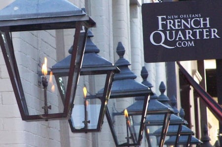 gas lights - architecture, new orleans, travel, french quarter