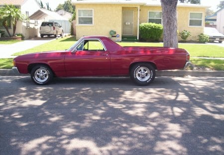 72 ElCamino - chevrolet, red, elcamino, classic