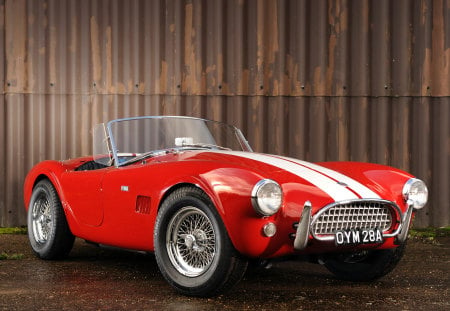 AC Cobra - sports, cobra, car, convertible, ac, red, sportscar