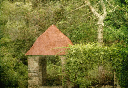 Restful - gate, entry, garden, tower, park