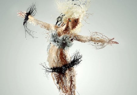 Liquid Dancer - abstract, dancer, liquid, woman