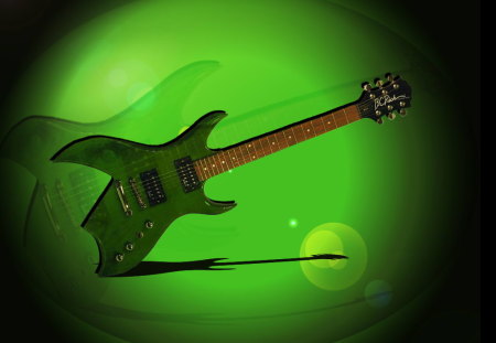 Music - art, guitar, photography, music, green