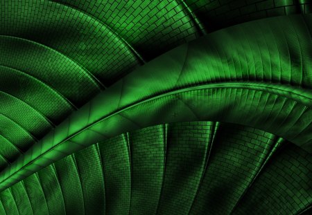 Green - green, abstract, 3d, beautiful